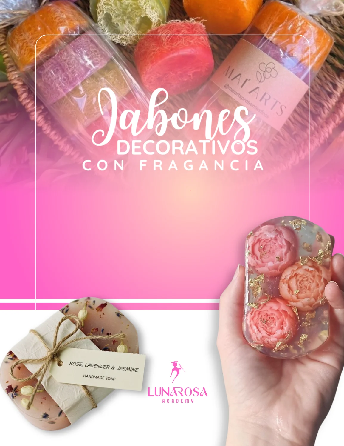 Jabones decorativos con fragancia